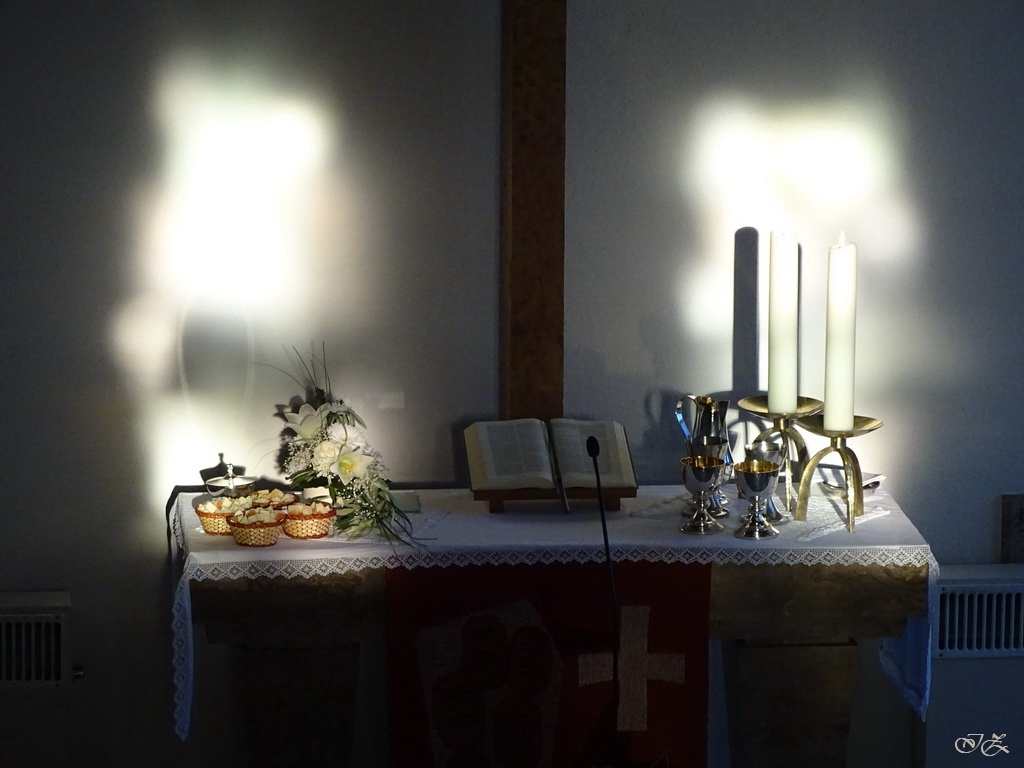 Der Altar am Abendmahl
