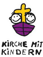 Zeichnung, kleines Boot mit Kinder, das Kreuz als Segelmals
