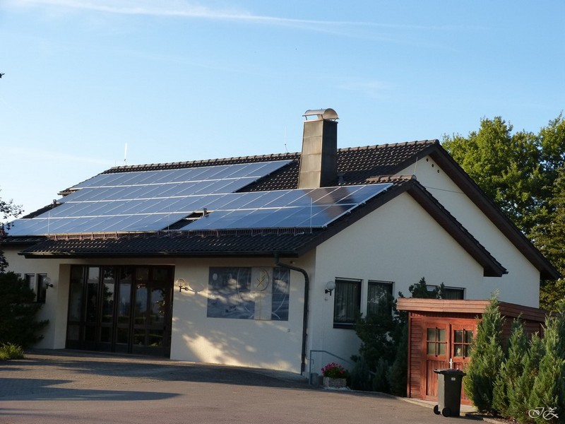 Eingang zum Gemeindehaus